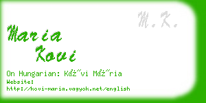 maria kovi business card